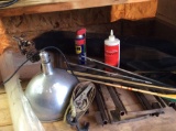 Ratchet,  zip ties, folding table legs, arrows, screening and netting and wire pulling lubricant