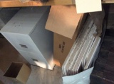 Ceiling tile, new shelf, and two drawer file cabinet
