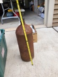 Compressed gas tank, floor drain