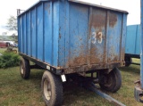 Reading 14 ft metal side hyd dump wagon