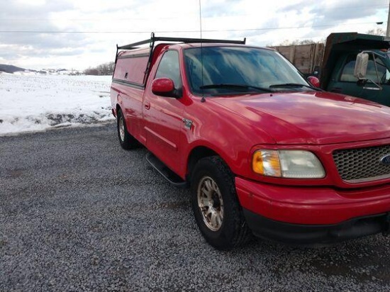 Red Ford F150 Sport 148XXX miles Contractor Topper Ladder Rack Runs and Drives PA Inspected till May