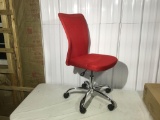 New in box, needs assembled, Mainstays red desk chair