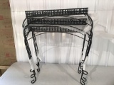 Metal planter racks