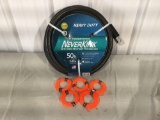 50 foot never kink garden hose and trimmer string