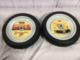 Flat free wheel barrel tire and wheel