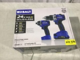 Kobalt 24 V brushless combo kit