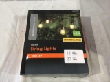 Solar LED black finish string lights