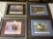 Four framed waterfowl prints