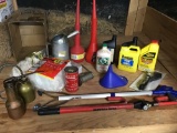 Shelf with automotive items