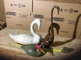 Three decorating birds