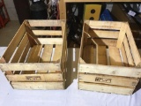 Two wooden crates