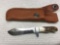 Puma mini knife with leather sheath