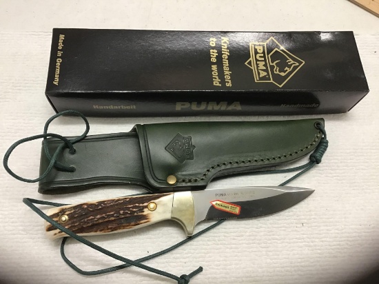 Puma knife with leather sheath