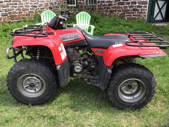 Yamaha Big Bear 400 Fourwheeler, with snow plow