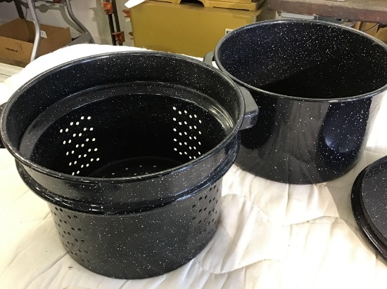 Agate blancher/steamer set