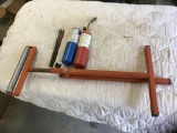 Roller stand and propane torch