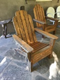 Wooden porch chairs