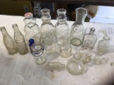 Miscellaneous glass bottles