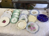 Miscellaneous decorative painted plates