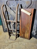 Heavy bag cart and wooden creeper