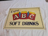 Metal ABC Soft Drink sign
