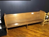 wooden bench 84 inch long, oak