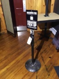curbside pick up signs, with heavy steel bases