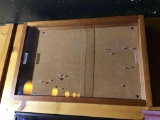 Corkboard with sliding glass