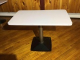 Rectangle table with metal base