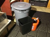 Trash cans and bucket