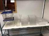 Plastic food bins and trays