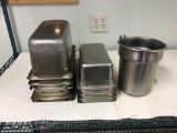 Stainless steel deep pans and bucket