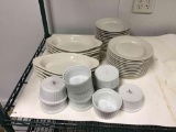 Ceramic desert bowls, trays, 7
