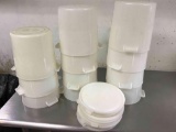 Plastic 1 gal canisters w/lids