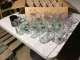 Eagles, Stella Artois, Samuel adams glass cups
