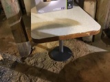 6' table with metal legs