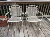 2 Wrought iron vintage metal chairs