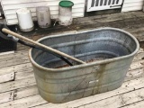 Galvanize tub, cash box, shovels