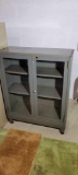 metal glass front cabinet