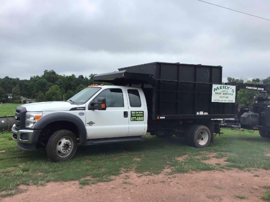 Ford F450 Super Duty Extended Cab truck with 12 ft Reading chipper box