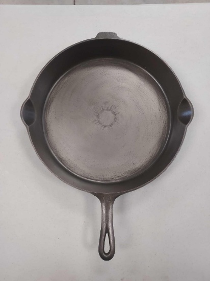 Griswold #14 Block Lettered Frying Pan W/Heat Ring MFG 1930s-1940s