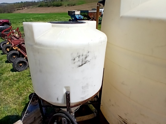 2 poly tanks and pump