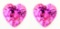 Natural Baby Pink Heart Sapphire Pair 2.25 Carats - VVS