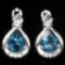 Natural London Blue Topaz Earrings