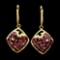 NATURAL PINK RASPBERRY RHODOLITE GARNET EARRINGS