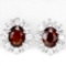 Natural Red/Orange Garnet Earrings