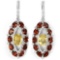 Natural Citrine & Garnet Earrings