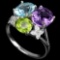 Natural Multi Gemstone Ring