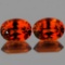 Natural Mandarin Orange Spessartite Garnet Pair - FL