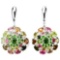 Natural Fancy Color Tourmaline 54 Carats Earrings